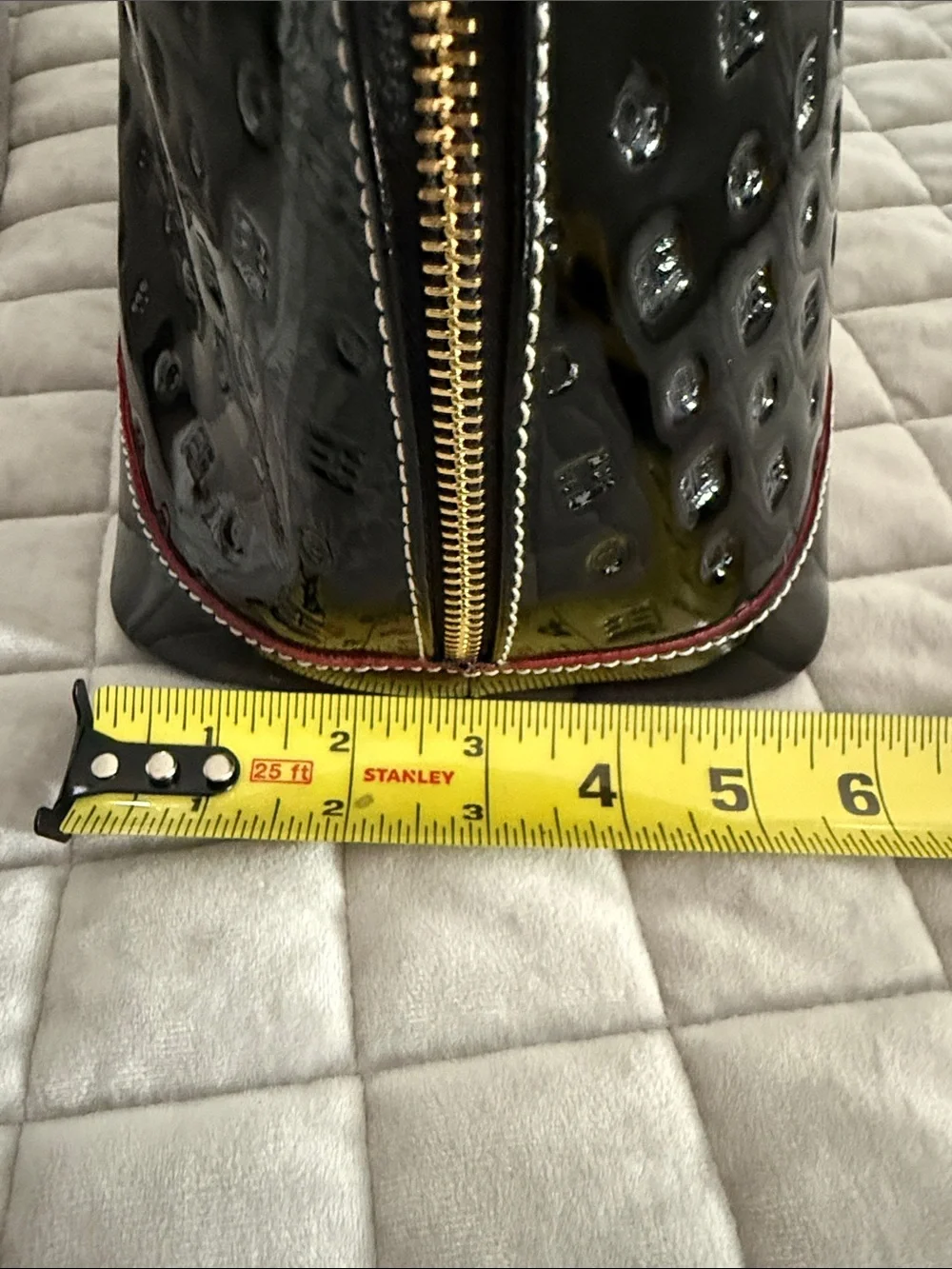 Beautiful Arcadia Italian Patent Leather Dome Satchel-Like New